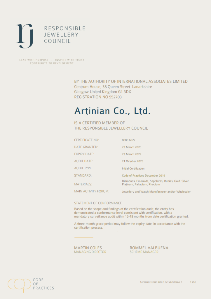 Artinian Co Ltd RJC
